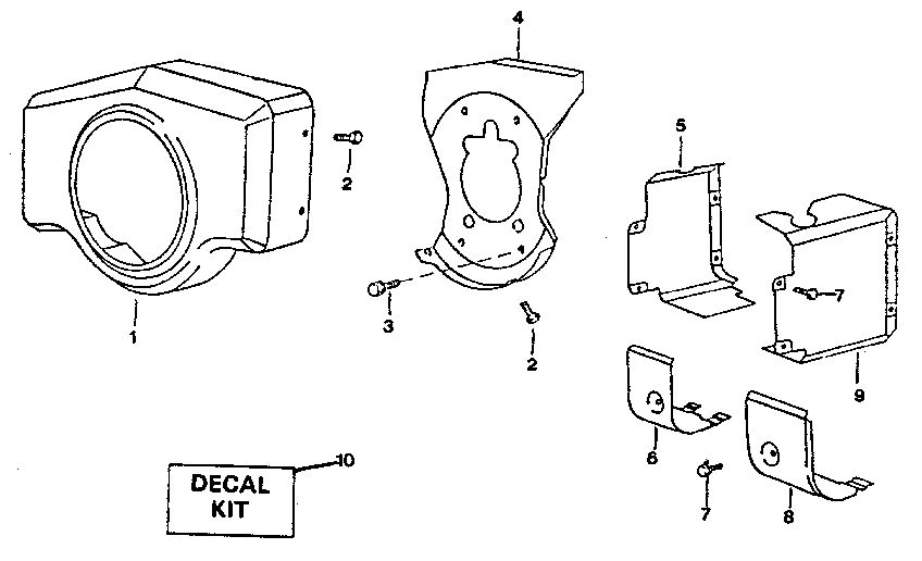 Muffler, Air Guide And Housing Group Diagram and Parts List for 422400-422499 0759-01 Briggs and Stratton Engine